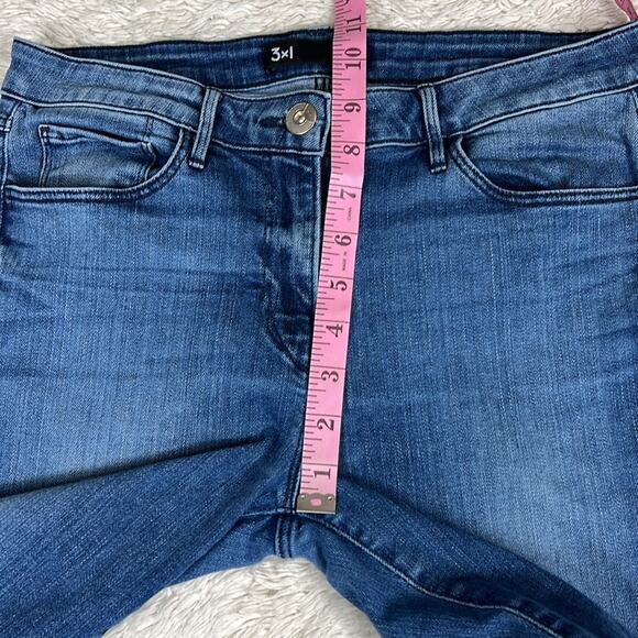 3x1 NYC Jeans Presley Side Ankle Zipper Blue Denim Cropped Boot Cut 28 - Picture 9 of 11